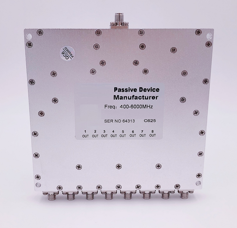 400MHz-6GHz 超寬帶5G通信八路功分器 